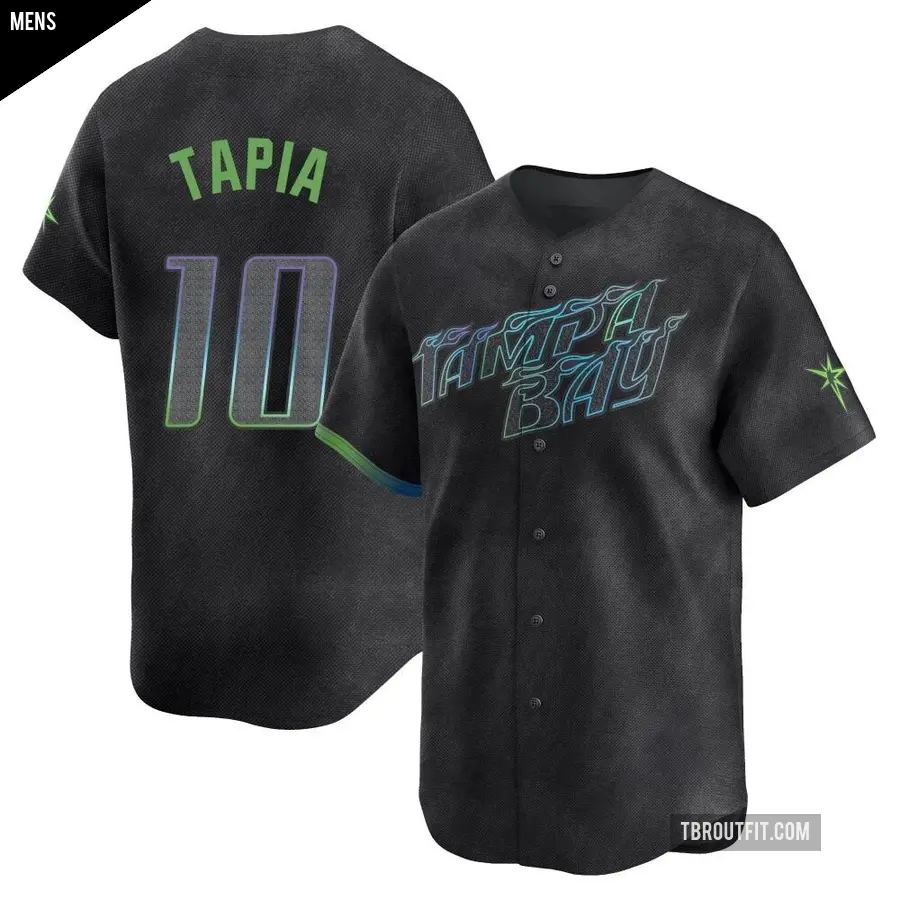 Men's Tampa Bay Rays ＃10 Raimel Tapia Limited Charcoal 2024 City Connect Jersey