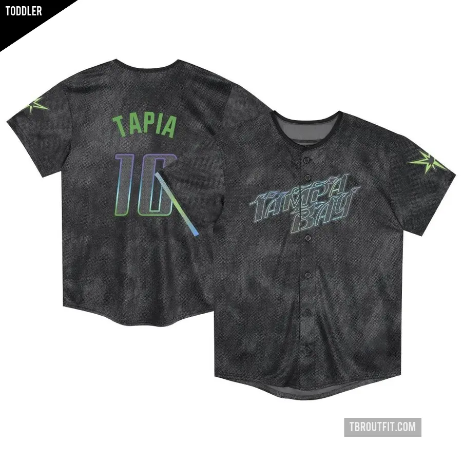 Toddler Tampa Bay Rays ＃10 Raimel Tapia Limited Charcoal 2024 City Connect Jersey