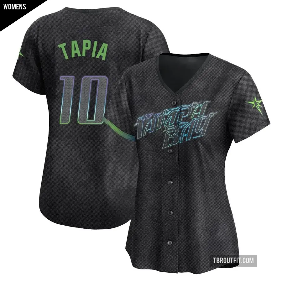 Women's Tampa Bay Rays ＃10 Raimel Tapia Limited Charcoal 2024 City Connect Jersey
