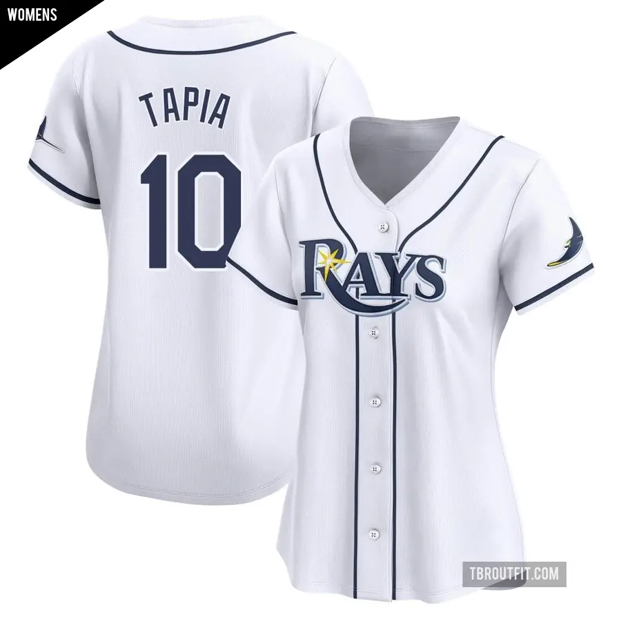 Women's Tampa Bay Rays ＃10 Raimel Tapia Limited White Home Jersey